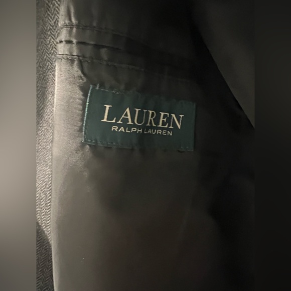 RALPH LAUREN Mens Gray and Black Tweed Overcoat - Size Medium - Picture 2 of 7